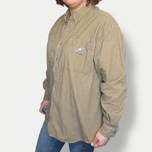 Vintage Mens NFL Philadelphia Eagles corduroy button down shirt size XL